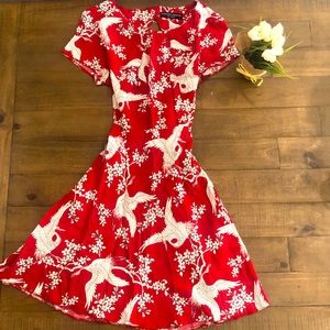 Dorothy Perkins Red Dress with Birds